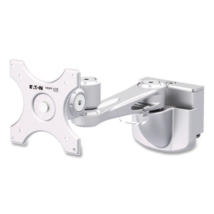 Single-Extension Monitor Mount for Slat Wall System for 32" TVs, 4.9w x 4.7d x 14.2h, Silver, Supports 22 lb