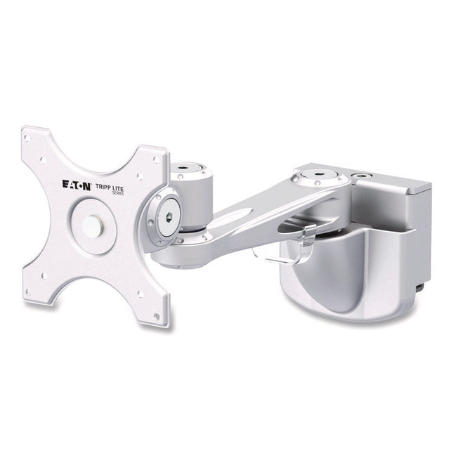 Single-Extension Monitor Mount for Slat Wall System for 32" TVs, 4.9w x 4.7d x 14.2h, Silver, Supports 22 lb
