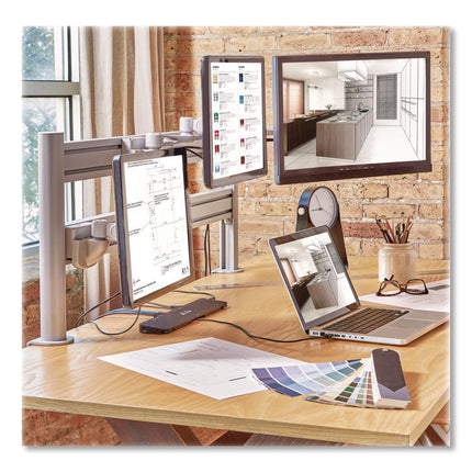 Single-Extension Monitor Mount for Slat Wall System for 32" TVs, 4.9w x 4.7d x 14.2h, Silver, Supports 22 lb