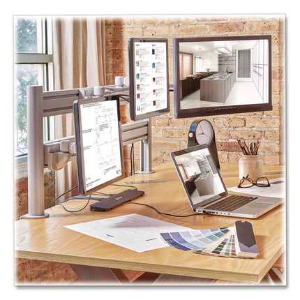Monitor Mount for Slat Wall System for 32" TVs, 4.9w x 5.1d x 7.5h, Silver, Supports 22 lb