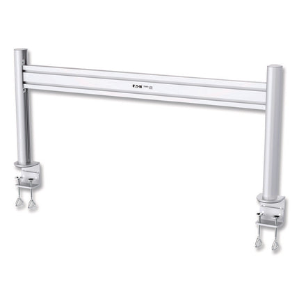 Slat Rail with Posts for Slat Wall System for 32" TVs, 8.1w x 5.7d x 5.51h, Silver, Supports 33 lb