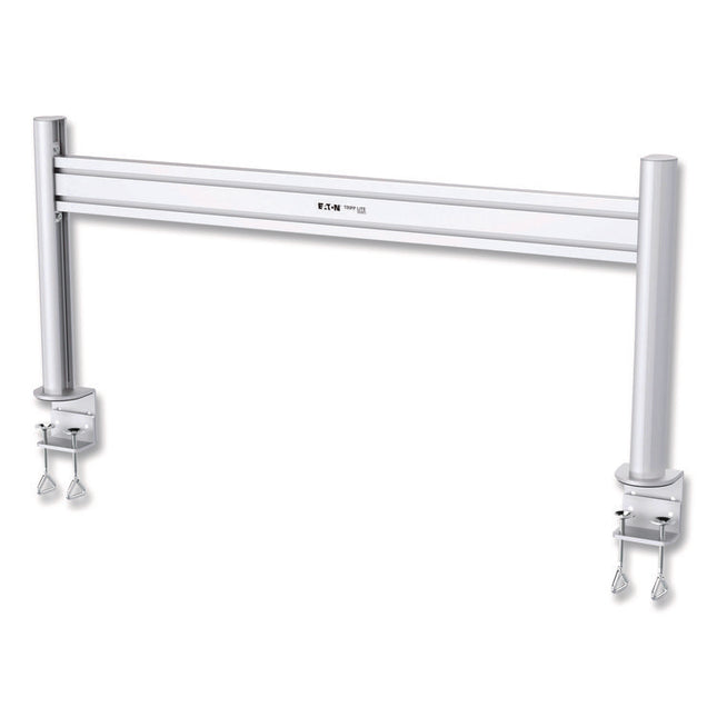 Slat Rail with Posts for Slat Wall System for 32" TVs, 8.1w x 5.7d x 5.51h, Silver, Supports 33 lb
