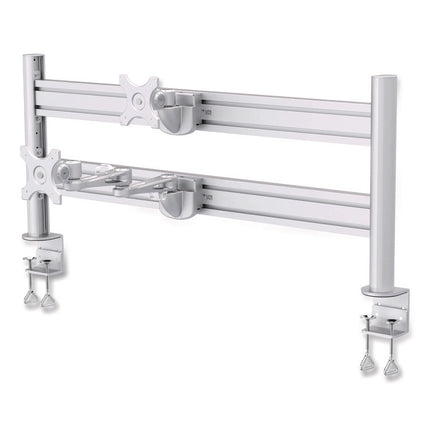 Slat Rail with Posts for Slat Wall System for 32" TVs, 8.1w x 5.7d x 5.51h, Silver, Supports 33 lb