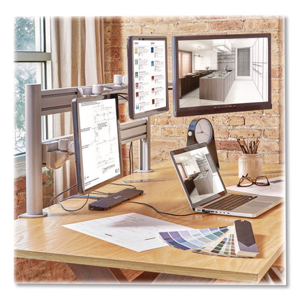 Slat Rail with Posts for Slat Wall System for 32" TVs, 8.1w x 5.7d x 5.51h, Silver, Supports 33 lb