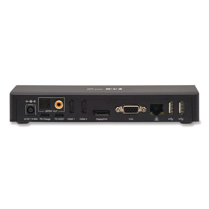 Triple Display USB-C Dock, Displayport/HDMI/RJ45/USB/VGA, Black