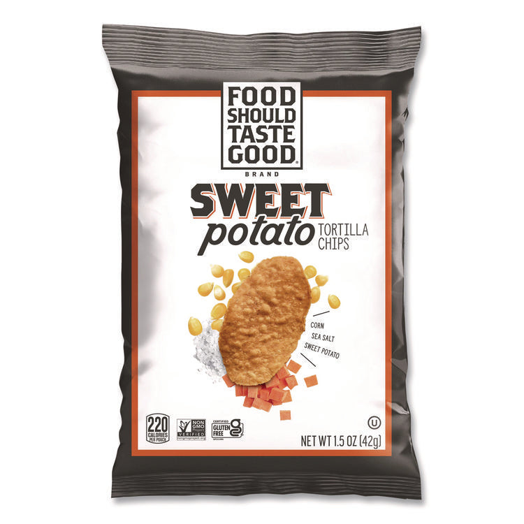 Tortilla Chips, Sweet Potato with Sea Salt, 1.5 oz, 24/Carton