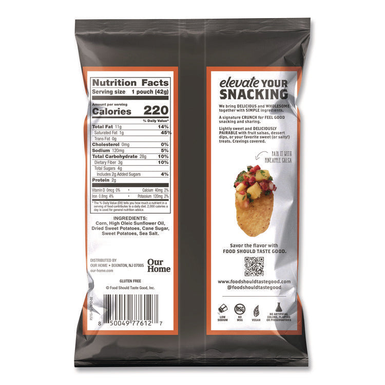 Tortilla Chips, Sweet Potato with Sea Salt, 1.5 oz, 24/Carton