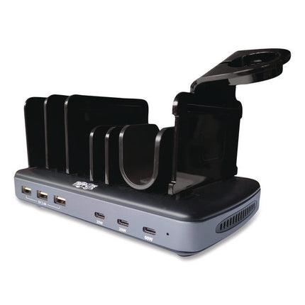 120W Multi-Device Charging Station with Storage, 6 Devices, 7.3 x 4.45 x 1.33