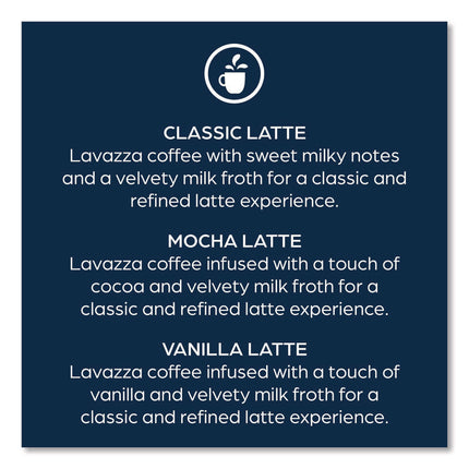 Latte Merchandiser Kit, Classic/Mocha/Vanilla Freshpacks, 54/Carton