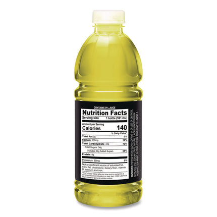 Gameplan Sports Drink, Lemon Lime, 20 oz Bottle, 24/Carton