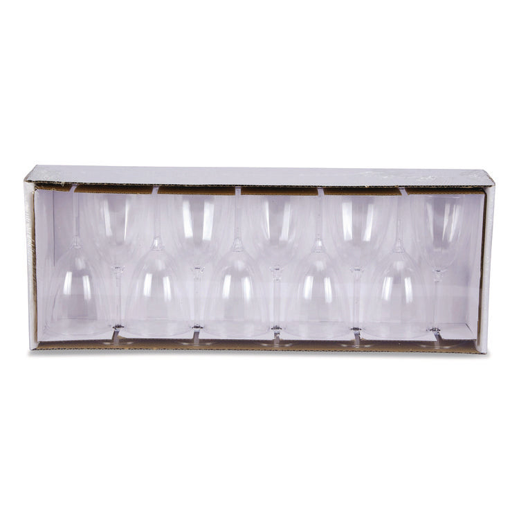 Classicware One-Piece Stemware, 6 oz, Plastic, Clear, 100/Carton