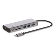 Connect 6-in-1 USB-C Multiport Adapter Hub, 6-Port, Gray