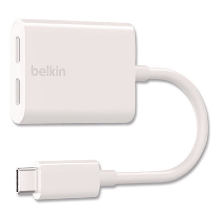 RockStar USB-C Audio + Charge Adapter, White