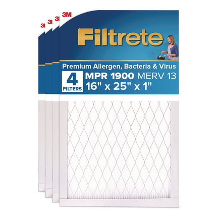 High Performance Air Filter, 16 x 25, 4/Carton