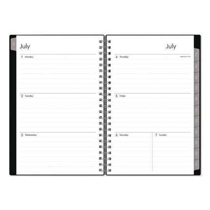 Enterprise Academic Weekly/Monthly Planner, 8 x 5, Black Cover, 12-Month (July to June): 2024 to 2025