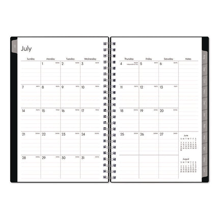 Enterprise Academic Weekly/Monthly Planner, 8 x 5, Black Cover, 12-Month (July to June): 2024 to 2025
