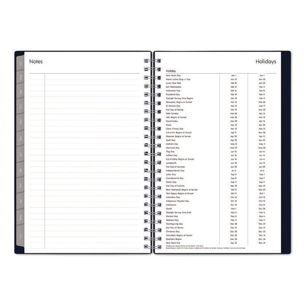 Enterprise Academic Weekly/Monthly Planner, 8 x 5, Black Cover, 12-Month (July to June): 2024 to 2025
