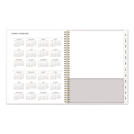 Ashley G Multicolor Smoke Academic Year Weekly/Monthly Planner, Abstract Artwork, 11 x 8.5, 12-Month: July 2024 to June 2025
