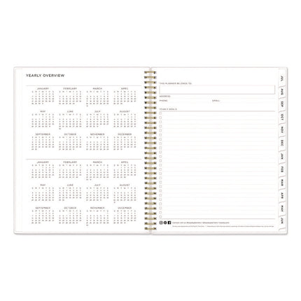 Ashley G Multicolor Smoke Academic Year Weekly/Monthly Planner, Abstract Artwork, 11 x 8.5, 12-Month: July 2024 to June 2025