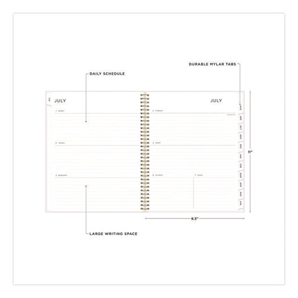 Ashley G Multicolor Smoke Academic Year Weekly/Monthly Planner, Abstract Artwork, 11 x 8.5, 12-Month: July 2024 to June 2025