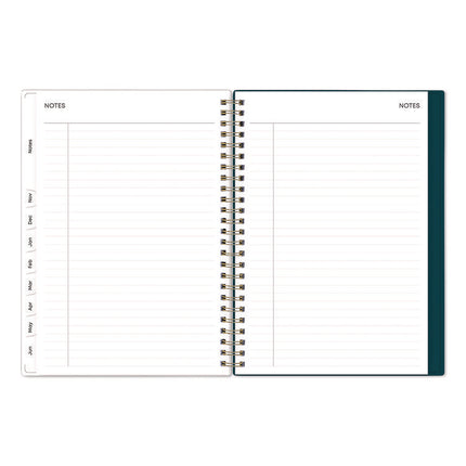 Greta Academic Year Weekly/Monthly Planner, Floral Artwork, 8.63 x 5.88, Green Cover, 12-Month: July 2024 to June 2025