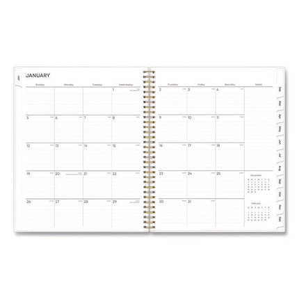 Laurel Weekly/Monthly Planner, Springtime Floral Artwork, 11 x 8.5, Mint Green/Multicolor Cover, 12-Month (Jan to Dec): 2025
