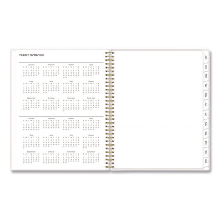 Laurel Weekly/Monthly Planner, Springtime Floral Artwork, 11 x 8.5, Mint Green/Multicolor Cover, 12-Month (Jan to Dec): 2025