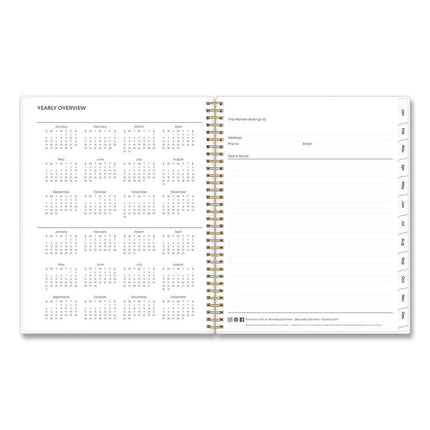 Laurel Weekly/Monthly Planner, Springtime Floral Artwork, 11 x 8.5, Mint Green/Multicolor Cover, 12-Month (Jan to Dec): 2025