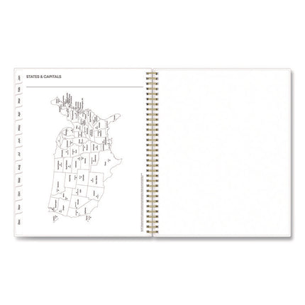 Laurel Weekly/Monthly Planner, Springtime Floral Artwork, 11 x 8.5, Mint Green/Multicolor Cover, 12-Month (Jan to Dec): 2025