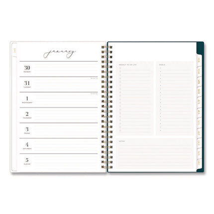 Life Note-It Dania Dark Weekly/Monthly Planner, Floral Artwork, 8.63 x 5.88, Multicolor Cover, 12-Month (Jan to Dec): 2025