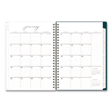 Life Note-It Dania Dark Weekly/Monthly Planner, Floral Artwork, 8.63 x 5.88, Multicolor Cover, 12-Month (Jan to Dec): 2025
