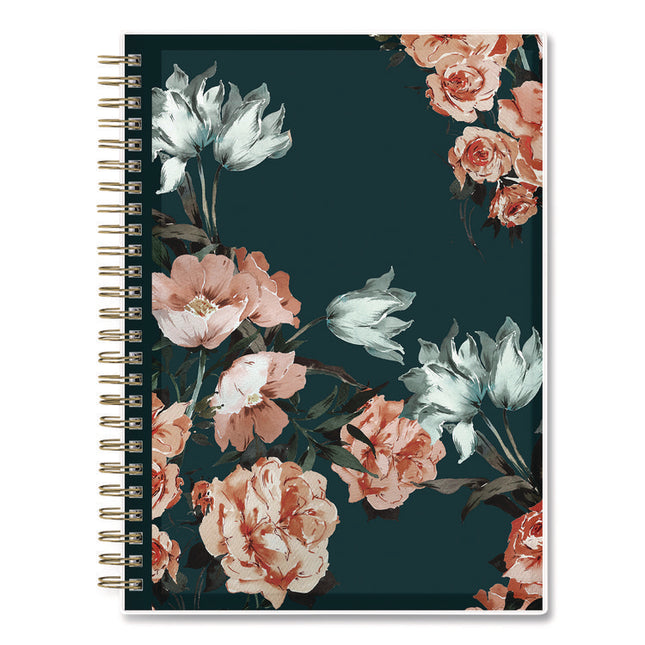Life Note-It Dania Dark Weekly/Monthly Planner, Floral Artwork, 8.63 x 5.88, Multicolor Cover, 12-Month (Jan to Dec): 2025