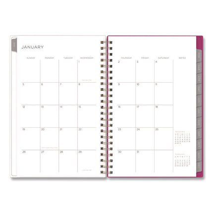 Kelly Ventura Magenta Bloom Weekly/Monthly Planner, Floral Artwork, 8 x 5, Multicolor Cover, 12-Month (Jan to Dec): 2025