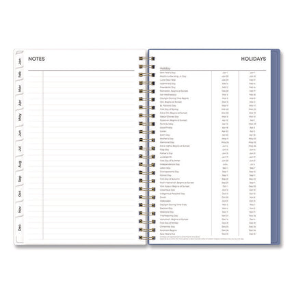 Cocorrina Weekly/Monthly Planner, Pastel Paisley Artwork, 8 x 5, Blue/Pink/White Cover, 12-Month (Jan to Dec): 2025