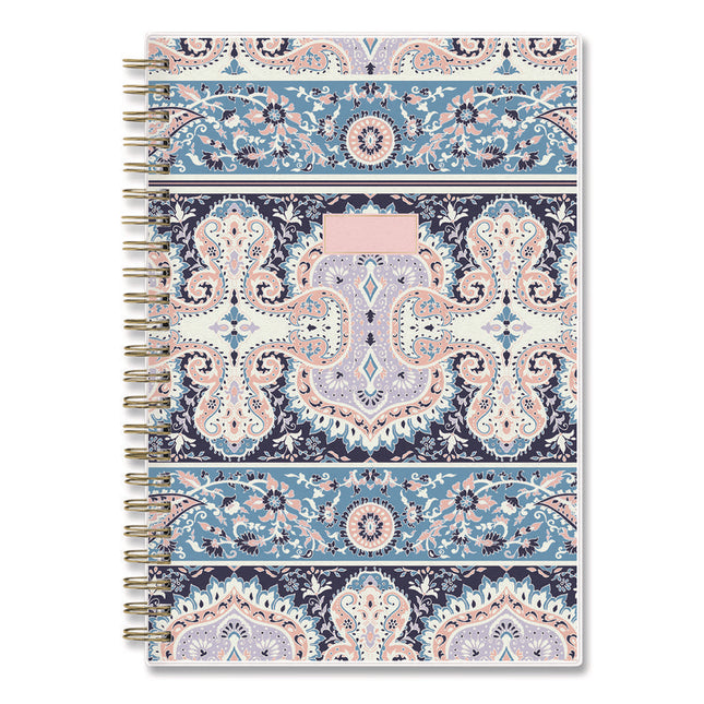 Cocorrina Weekly/Monthly Planner, Pastel Paisley Artwork, 8 x 5, Blue/Pink/White Cover, 12-Month (Jan to Dec): 2025