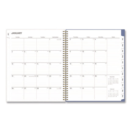 Cocorrina Weekly/Monthly Planner, Pastel Paisley Artwork, 11 x 8.5, Blue/Pink/White Cover, 12-Month (Jan to Dec): 2025