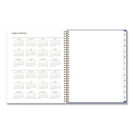 Cocorrina Weekly/Monthly Planner, Pastel Paisley Artwork, 11 x 8.5, Blue/Pink/White Cover, 12-Month (Jan to Dec): 2025