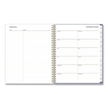 Cocorrina Weekly/Monthly Planner, Pastel Paisley Artwork, 11 x 8.5, Blue/Pink/White Cover, 12-Month (Jan to Dec): 2025