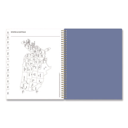 Cocorrina Weekly/Monthly Planner, Pastel Paisley Artwork, 11 x 8.5, Blue/Pink/White Cover, 12-Month (Jan to Dec): 2025