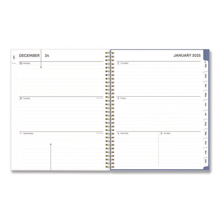 Cocorrina Weekly/Monthly Planner, Pastel Paisley Artwork, 11 x 8.5, Blue/Pink/White Cover, 12-Month (Jan to Dec): 2025