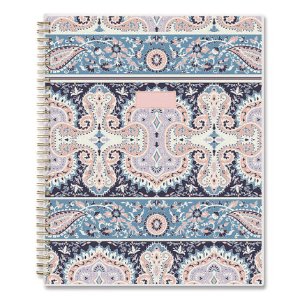 Cocorrina Weekly/Monthly Planner, Pastel Paisley Artwork, 11 x 8.5, Blue/Pink/White Cover, 12-Month (Jan to Dec): 2025
