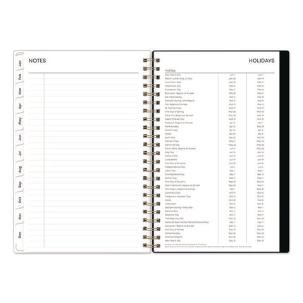 Nevaeh Weekly/Monthly Planner, Wildflowers Artwork, 8 x 5, Multicolor/Black Cover, 12-Month (Jan to Dec): 2025