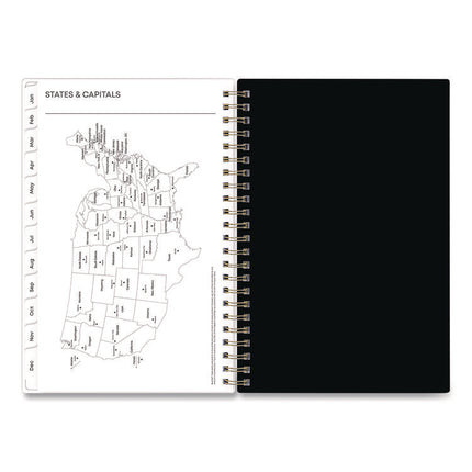 Nevaeh Weekly/Monthly Planner, Wildflowers Artwork, 8 x 5, Multicolor/Black Cover, 12-Month (Jan to Dec): 2025