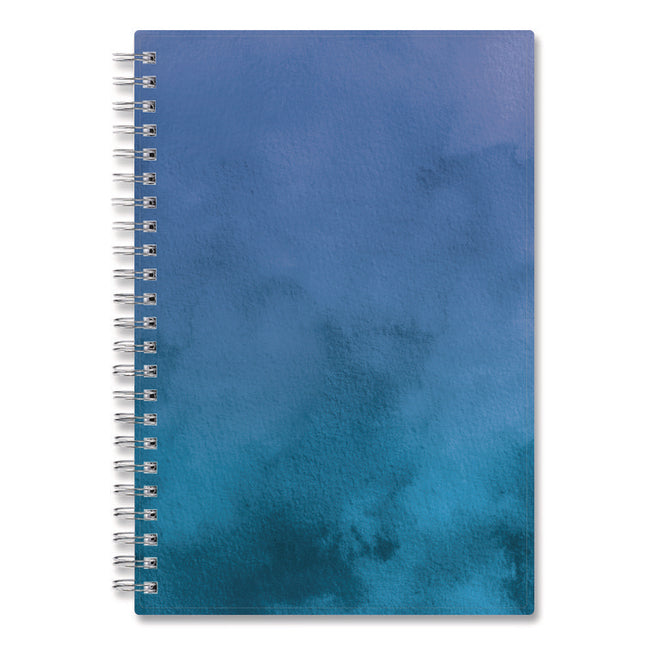 Savoy Cool Weekly/Monthly Planner, Abstract Artwork, 8 x 5, Blue/Silver Cover, 12-Month (Jan to Dec): 2025