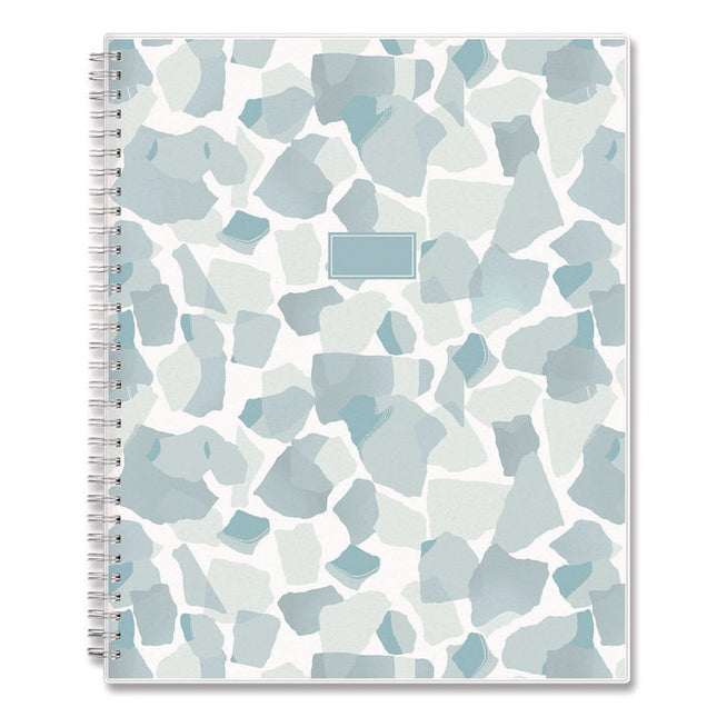 Amitza Weekly/Monthly Planner, Abstract Artwork, 11 x 8.5, Blue/Gray/White Cover, 12-Month (Jan to Dec): 2025