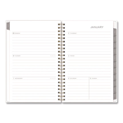Kelly Ventura Mimosa Weekly/Monthly Planner, Luscious Lemons Artwork, 8 x 5, Yellow/White Cover, 12-Month (Jan to Dec): 2025