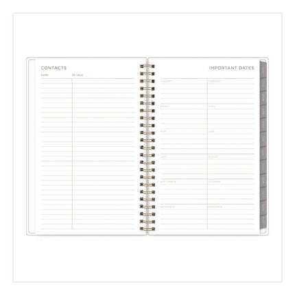 Kelly Ventura Mimosa Weekly/Monthly Planner, Luscious Lemons Artwork, 8 x 5, Yellow/White Cover, 12-Month (Jan to Dec): 2025