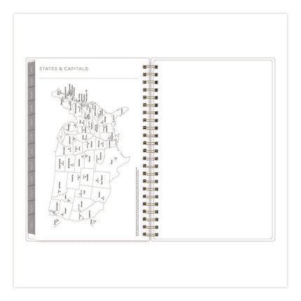 Kelly Ventura Mimosa Weekly/Monthly Planner, Luscious Lemons Artwork, 8 x 5, Yellow/White Cover, 12-Month (Jan to Dec): 2025