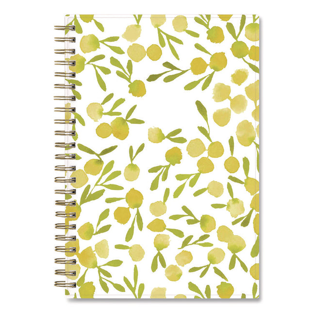 Kelly Ventura Mimosa Weekly/Monthly Planner, Luscious Lemons Artwork, 8 x 5, Yellow/White Cover, 12-Month (Jan to Dec): 2025