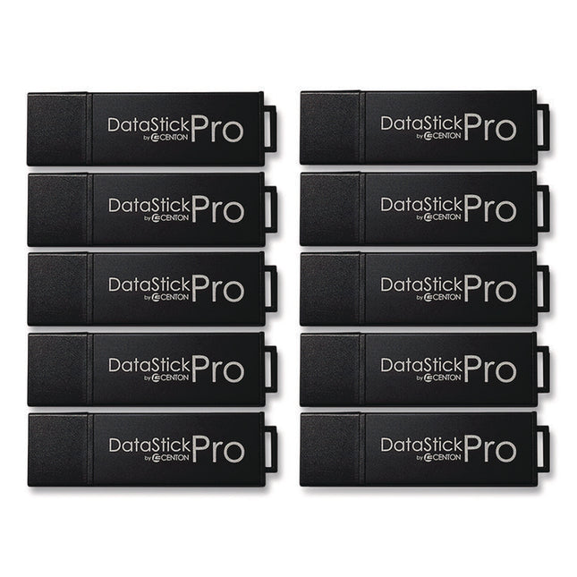 DataStick Pro USB 3.2 Type A Flash Drive, 32 GB, Black, 10/Pack